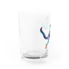 卵かけご飯 / Egg over riceのカラフルなマンドリル Water Glass :left