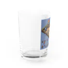 レトロゲームイラストのレトロゲードット絵ファミコン3 Water Glass :left