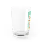 やさしい世界のさくらんぼの花とねこ Water Glass :left