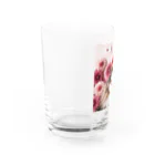 Y m @Y's shopの猫とダリア Water Glass :left