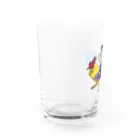 jumpyの好きなものたちの花瓶を乗せたニワトリ Water Glass :left