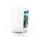 Pixel Art Goodsの万里の長城（pixel art） Water Glass :left