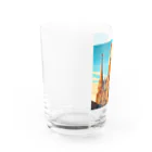 Pixel Art Goodsのサクラダファミリア（pixel art） Water Glass :left