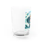 もふもふ堂の波乗り柴犬 Water Glass :left