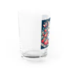 いちごと一緒🍓のいちごと猫シリーズ Water Glass :left