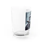 MASU_0420の葉巻を吸うゴリライラストグッズ Water Glass :left