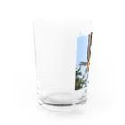 ganeshaの鳥の羽ばたきに続く鷹 Water Glass :left