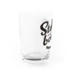 競馬おしゃれグッズ製作所のステレンボッシュ（タイポグラフィBLACK） Water Glass :left