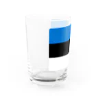 お絵かき屋さんのエストニアの国旗 Water Glass :left