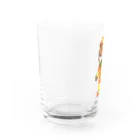 satoayaのアニマルカフェのフルーツファッション　カキ Water Glass :left