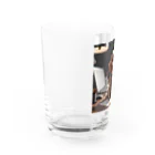 oshare_kurashiのいぬこりワン業（トイプードル） Water Glass :left