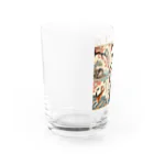 猫LOVE items Noahの猫LOVE items 鯖虎　雉虎 Water Glass :left