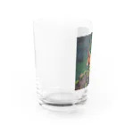 ganeshaの眠っているアイベックスのピクセル化された写真 Water Glass :left