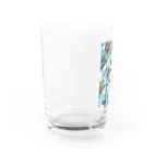 むぎちゃさぼてんの青に浮く Water Glass :left