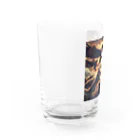 chikokuma76のイヌワシとオオカミ Water Glass :left