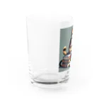 三毛猫shopの本を読む猫 Water Glass :left