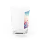 花とイロドリ。の水彩タッチの花畑 Water Glass :left