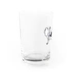 もくモカのイカとタコの争いに巻き込まれるおばけ Water Glass :left