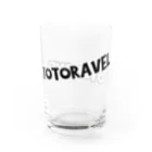 トトラベル - TOTORAVELのグラス（ブラック＆ホワイト文字ロゴ） Water Glass :left
