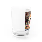 dcgnori／ワンコ画像の凱旋パレードメダリスト柴犬 Water Glass :left