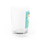 karo///illustrationのデザインにゃんこシリーズ　怒ってるミケ Water Glass :left