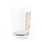 ganeshaのかわいいカンガルーとバースデーケーキ Water Glass :left