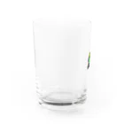 たんたん狸の不気味で可愛い森の不気味で可愛いバッタ001 Water Glass :left