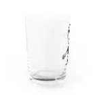 吉田家の店のたじみのじいじ　黒 Water Glass :left