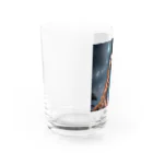 mira-shopの夜空を見上げるキリン Water Glass :left