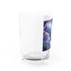 美女 アニメ 風景 の広大な滝 夜桜 Water Glass :left