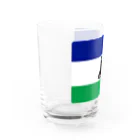 お絵かき屋さんのレソトの国旗 Water Glass :left