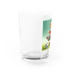 ketapapaのサッカーねこ Water Glass :left