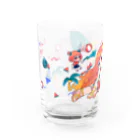 カノコの夏の誕生日星座グラス(背景無し) Water Glass :left