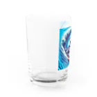 kk0chの波乗りキャット Water Glass :left