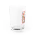 終わらない夢🌈のパステルカラーのハチドリ💞 Water Glass :left