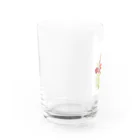 セクシーキャットのコスモスの花 Water Glass :left