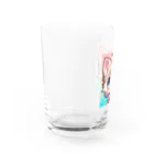 キュート＆クールのアニメ調・花ねこ Water Glass :left