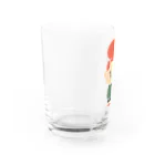 Poooompadoooourのおむずかりボーイ(線なし/カラー・赤) Water Glass :left