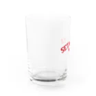 せたが屋さんの世田谷グッズ　レッドロゴ（setagaya item） Water Glass :left