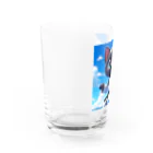 キュート＆クールの空手家クロネコ君・バージョン２ Water Glass :left