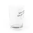 odan5の英文とぐにゃぐにゃお花 Water Glass :left