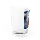 タカヤマ・サイトのフォックス・突き進む意志・アート風 Water Glass :left