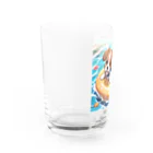 柴犬しばわんこhana873の海水浴してるワンコちゃん Water Glass :left