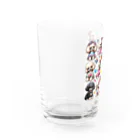 アニマルペイントの犬のグッズ Water Glass :left