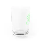 knockin-bluesのPIN３種猫(緑) Water Glass :left