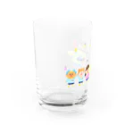 エレファント先生と虹色こどもたちのエレファント先生キラキラ Water Glass :left