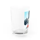 komi39の赤いパンツ着用したゴジラ Water Glass :left