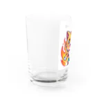 pikapikaの燃える猫マッチョ Water Glass :left