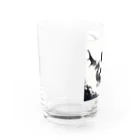 野良猫のアトリエのドラゴン（シルエット） Water Glass :left