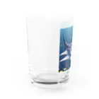 SUZURI56のドット絵ノコギリザメ Water Glass :left